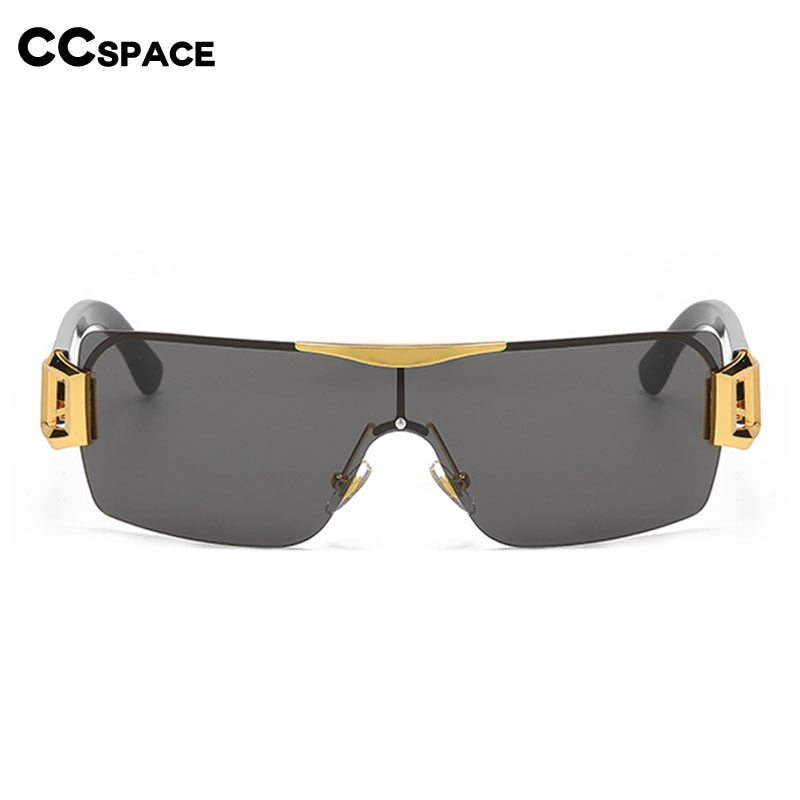 CCspace Unisex Rimless Oversized Square Tr 90 One Lens UV400 Sunglasses 56326 Sunglasses CCspace Sunglasses