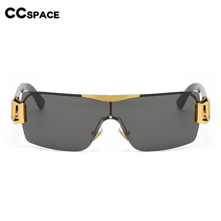 CCspace Unisex Rimless Oversized Square Tr 90 One Lens UV400 Sunglasses 56326 Sunglasses CCspace Sunglasses