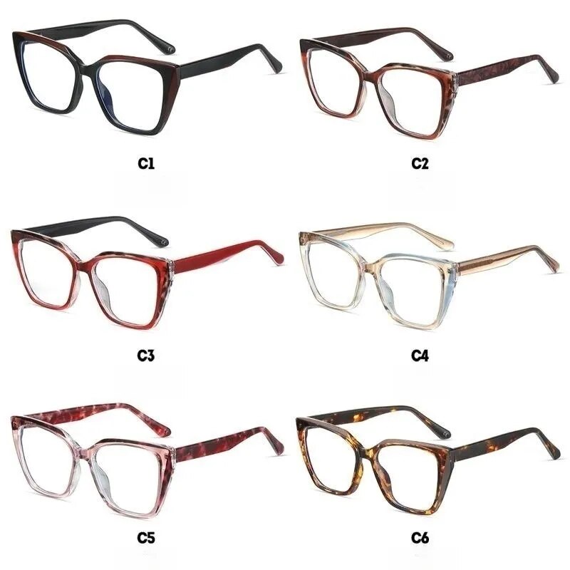 Yimaruili Women's Full Rim Cat Eye Tr 90 Acetate Eyeglasses 87216 Full Rim Yimaruili Eyeglasses