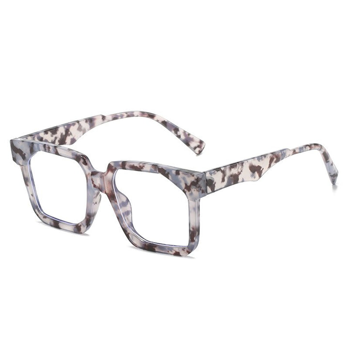 CCspace Unisex Full Rim Square PC Eyeglasses 56358 Full Rim CCspace White