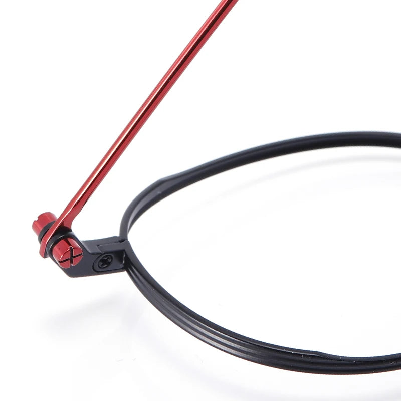 Muzz Unisex Full Rim Round Titanium Eyeglasses 19068 Full Rim Muzz