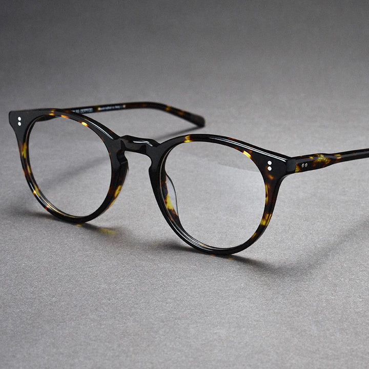 Black Mask Women's Full Rim Round Acetate Eyeglasses M5183 Full Rim Black Mask Dark Tortoise