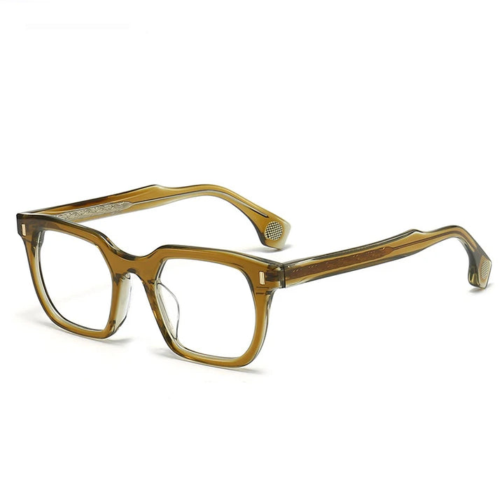 Black Mask Unisex Full Rim Square Thick Acetate Eyeglasses 63475