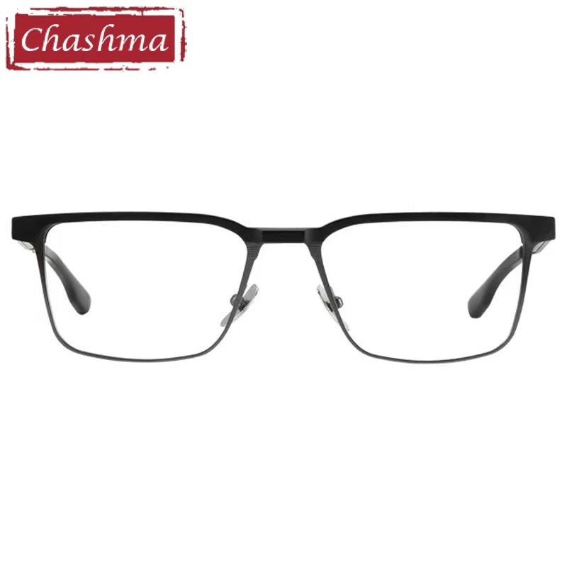 Chashma Men's Full Rim Square Acetate Titanium Eyeglasses 151 Full Rim Chashma