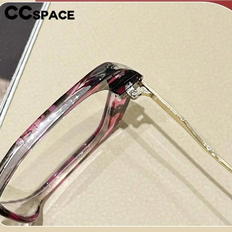 CCspace Women's Full Rim Large Polygon Plastic Eyeglasses 57426 Full Rim CCspace
