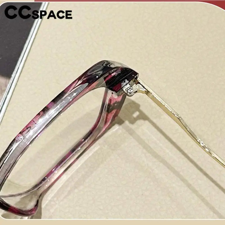 CCspace Women's Full Rim Large Polygon Plastic Eyeglasses 57426 Full Rim CCspace
