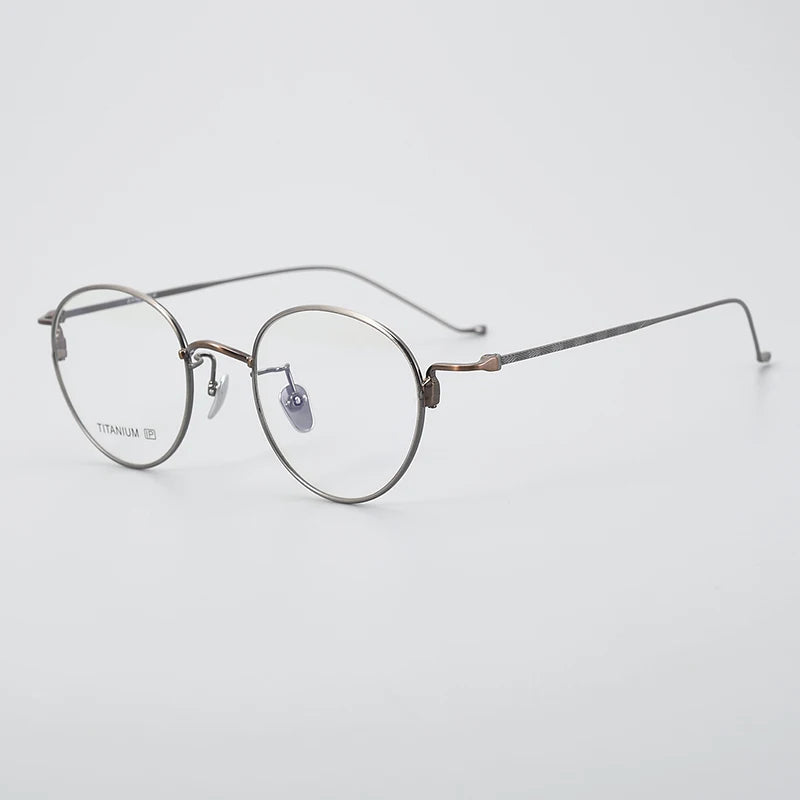 Muzz Unisex Full Rim Oval Round Titanium Eyeglasses 69213