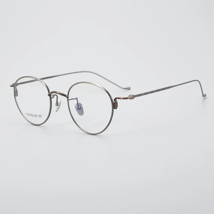 Muzz Unisex Full Rim Oval Round Titanium Eyeglasses 69213