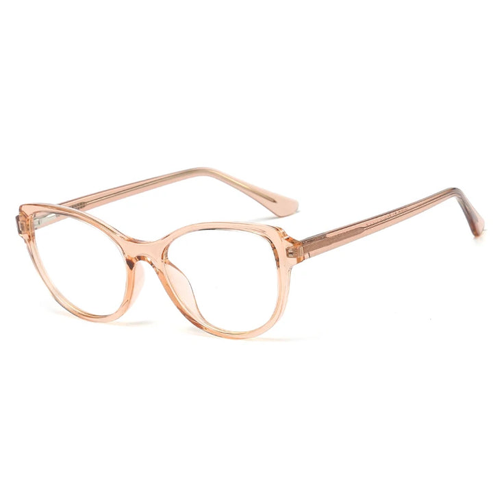 Handoer Women's Full Rim Square Cat Eye Tr 90 Alloy Eyeglasses 93358