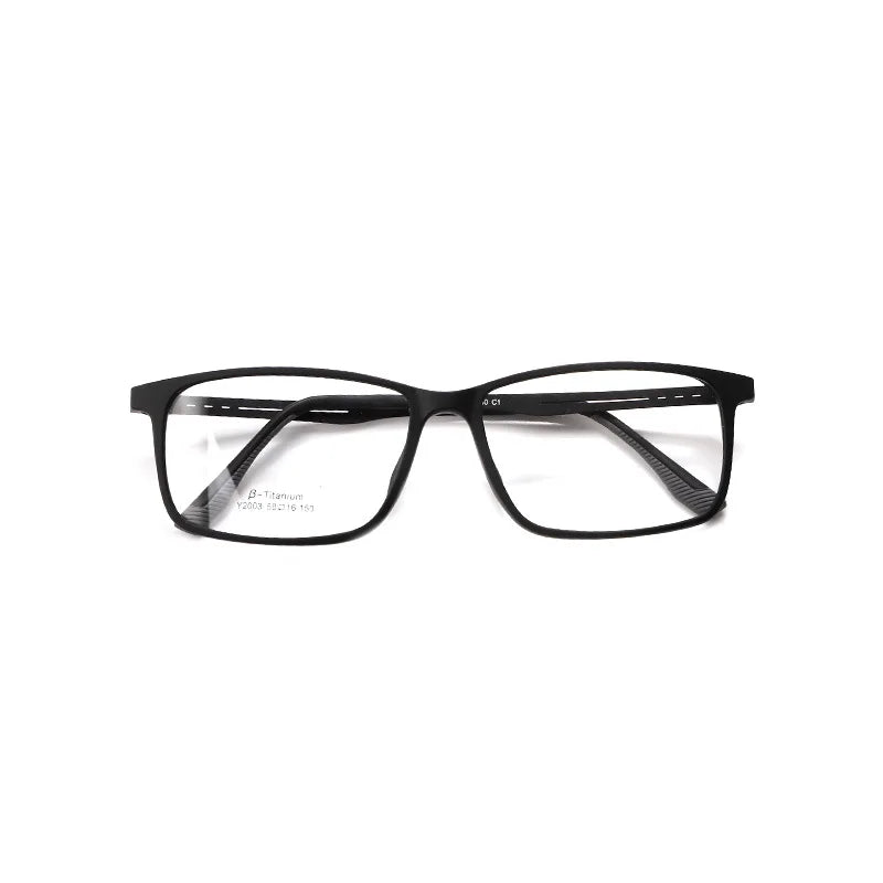 Xbora Unisex Full Rim Big Square Tr 90 Titanium Eyeglasses 2003