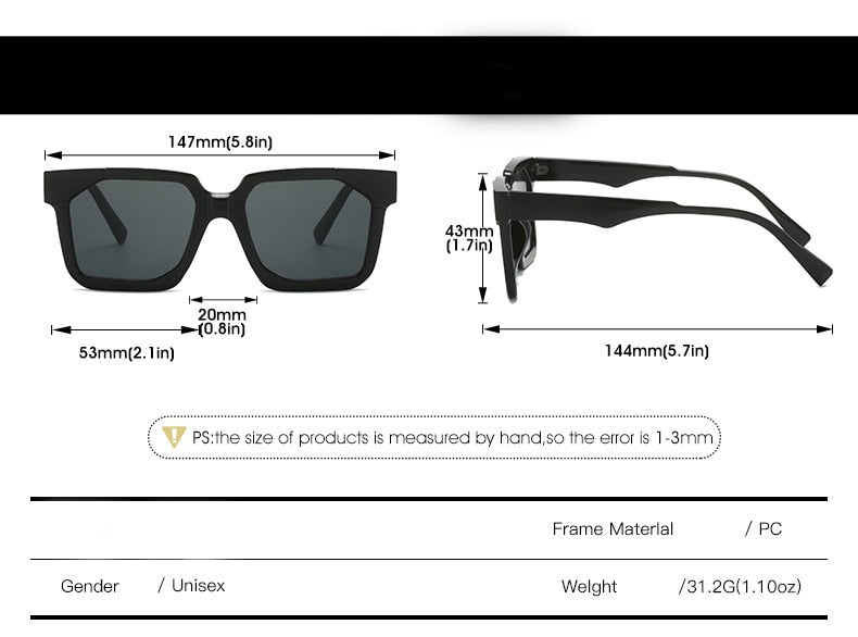 CCspace Unisex Full Rim Square PC Eyeglasses 56358 Full Rim CCspace