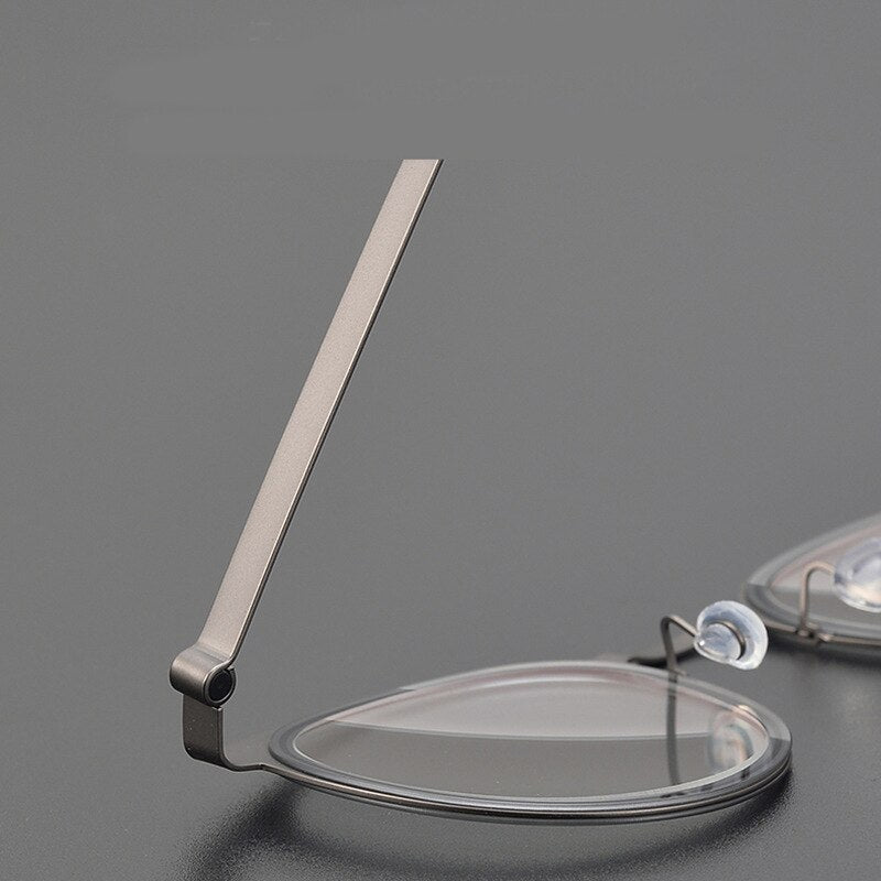 Bclear Unisex Full Rim Round Titanium Eyeglasses My9915 Full Rim Bclear