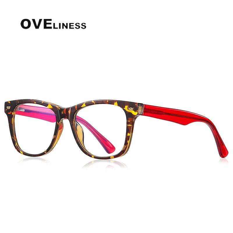 Oveliness Youth Unisex Full Rim Square Tr 90 Eyeglasses S0214 Full Rim Oveliness C3  