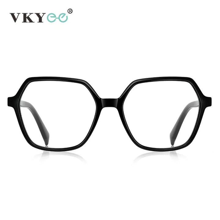 Vicky Unisex Full Rim Large Polygon Square Acetate Alloy Reading Glasses 2140 Reading Glasses Vicky