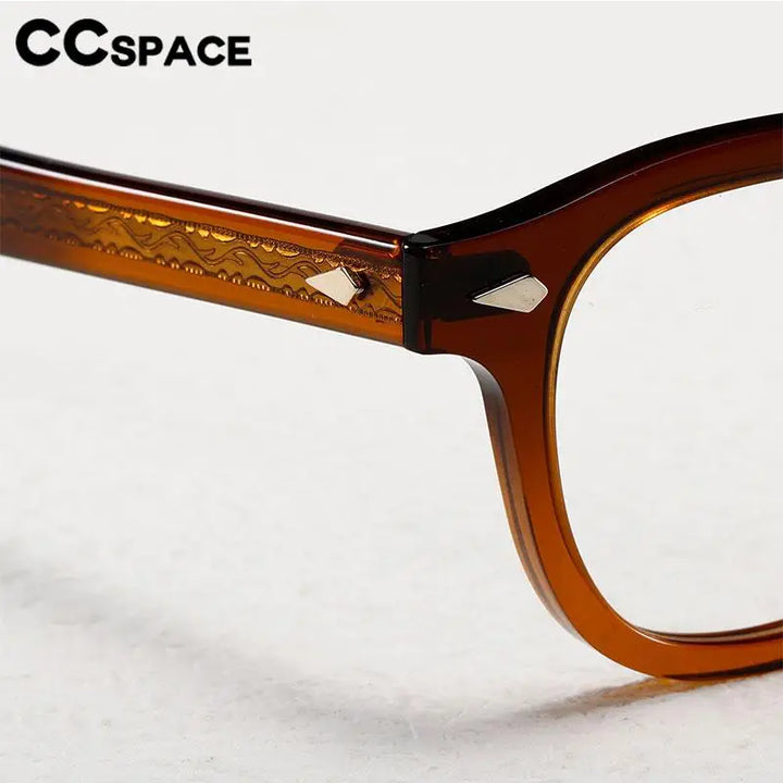 CCspace Unisex Full Rim Square Acetate Eyeglasses 57314 Full Rim CCspace