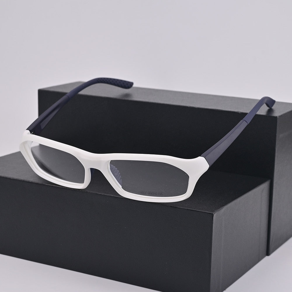 Cubojue Unisex Full Rim Rectangle Tr 90 Myopic Reading Glasses 9887m Reading Glasses Cubojue   