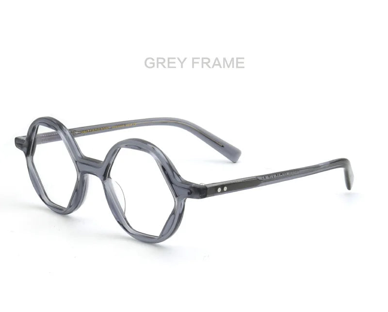 Muzz Mens Full Rim Polygon Acetate Eyeglasses Pes8 Full Rim Muzz GRAY