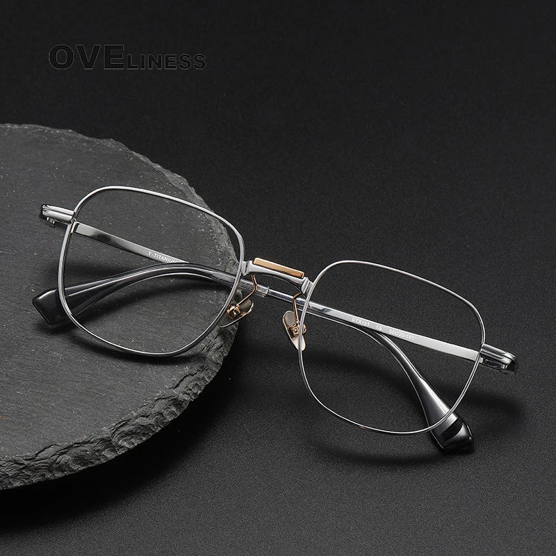 Oveliness Unisex Full Rim Square Titanium Eyeglasses D151 Full Rim Oveliness