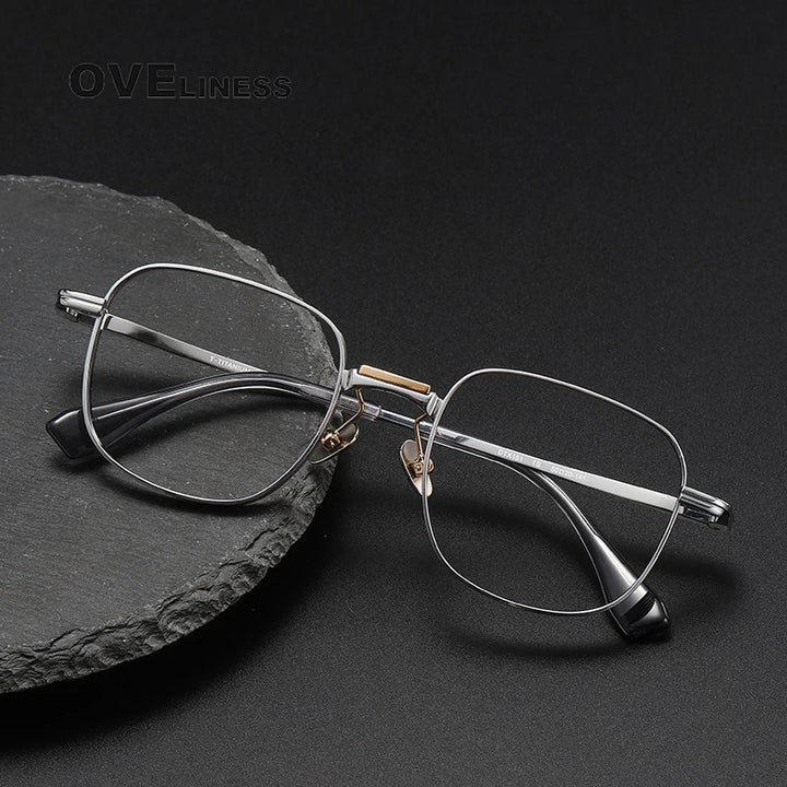 Oveliness Unisex Full Rim Square Titanium Eyeglasses D151 Full Rim Oveliness