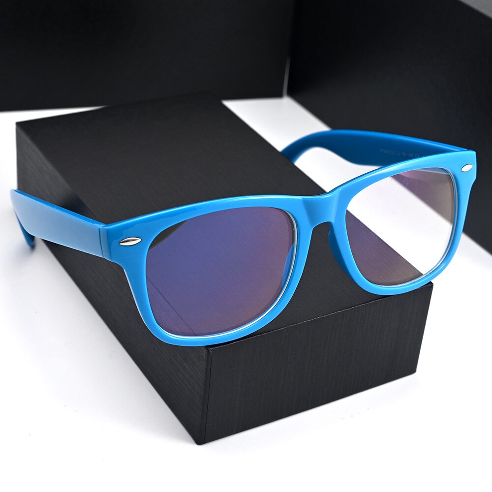 Cubojue Unisex Full Rim Square Tr 90 Presbyopic Reading Glasses 421852pa Reading Glasses Cubojue anti reflection 0 Blue