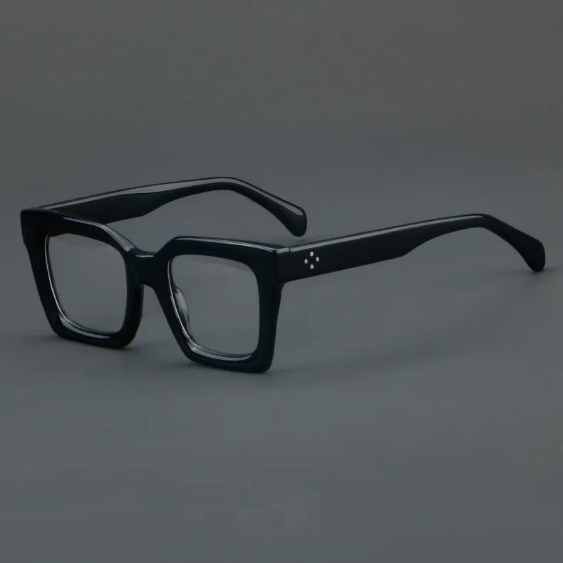 CCspace Unisex Full Rim Large Square Acetate Eyeglasses 56909 Full Rim CCspace C1Black