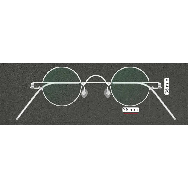 Yujo Unisex Full Rim Round Stainless Steel Custom Eyeglasses Y3030 Full Rim Yujo 36mm CHINA