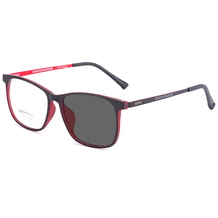 Kocolior Unisex Full Rim Square Tr 90 Titanium Hyperopic Reading Glasses 9825 Reading Glasses Kocolior