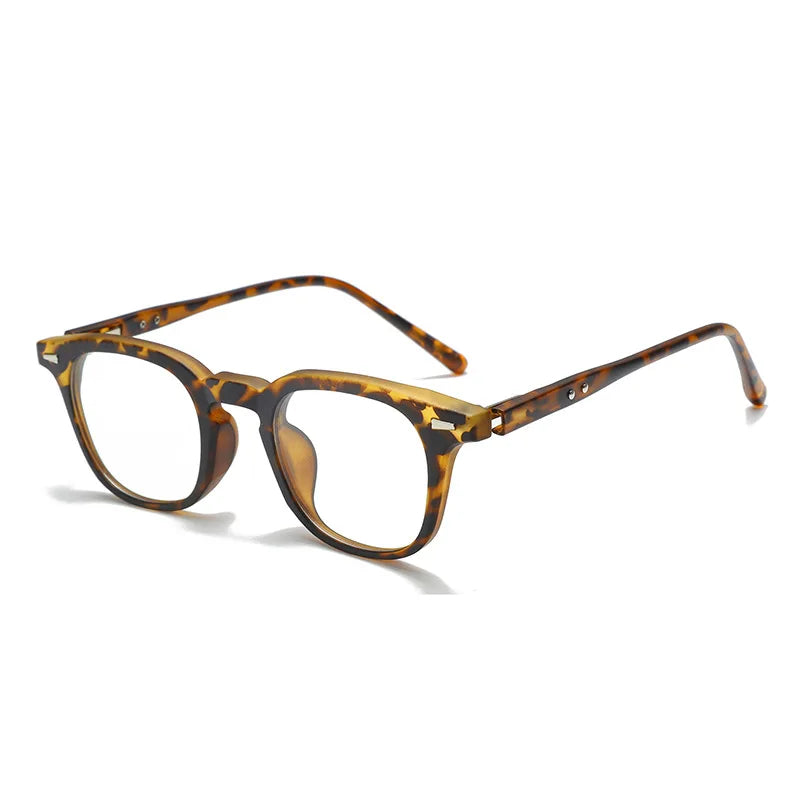 Kocolior Unisex Full Rim Square Acetate Eyeglasses L7156 Full Rim Kocolior Leopard