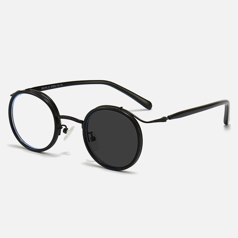 Kocolior Unisex Full Rim Round Acetate Alloy Hyperopic Reading Glasses 22105 Reading Glasses Kocolior
