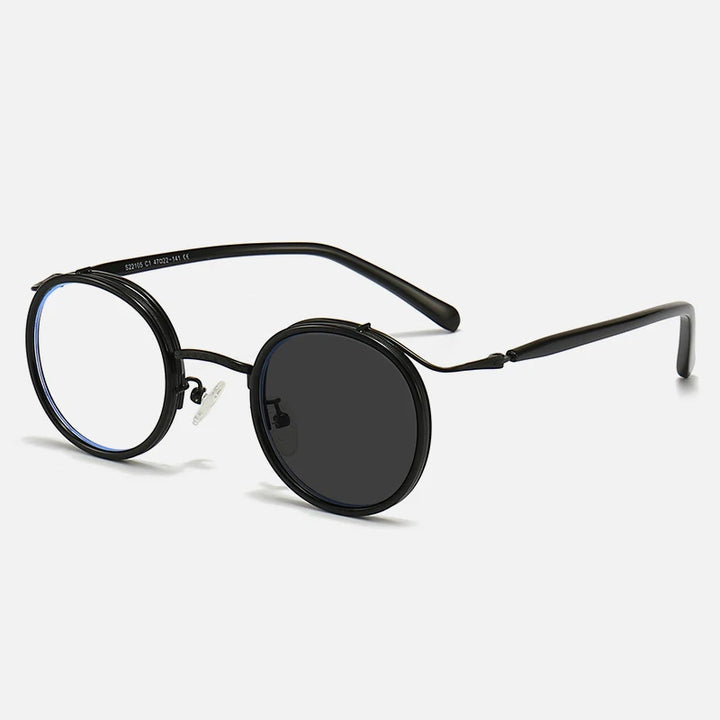Kocolior Unisex Full Rim Round Acetate Alloy Hyperopic Reading Glasses 22105 Reading Glasses Kocolior