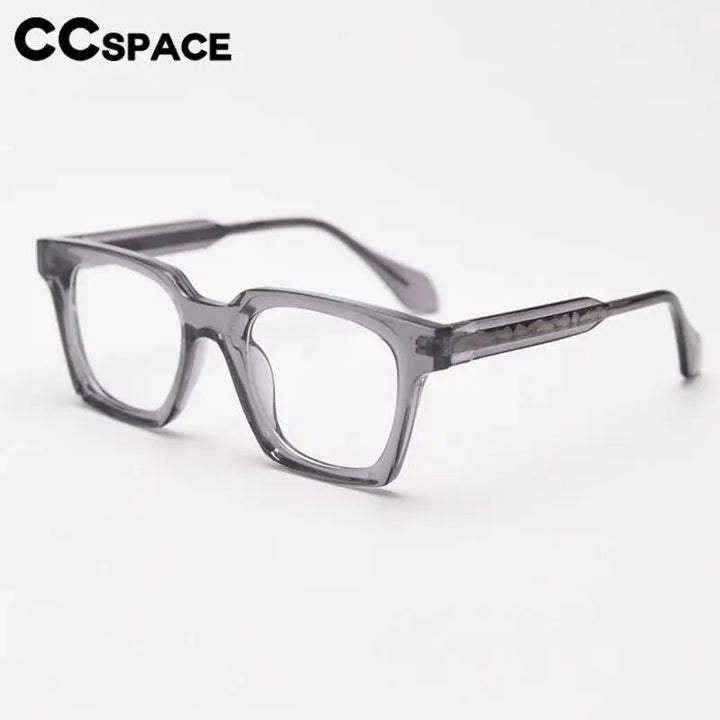 CCspace Unisex Full Rim Square Tr 90 Titanium Eyeglasses 57023 Full Rim CCspace