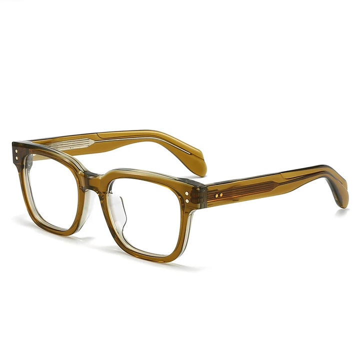Black Mask Unisex Full Rim Square Thick Acetate Eyeglasses 91477