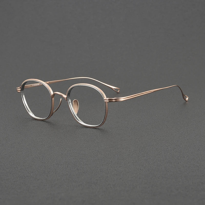 Muzz Unisex Full Rim Oval Square Titanium Eyeglasses 81234