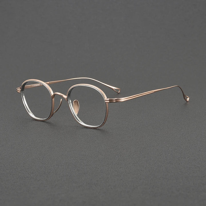 Muzz Unisex Full Rim Oval Square Titanium Eyeglasses 81234