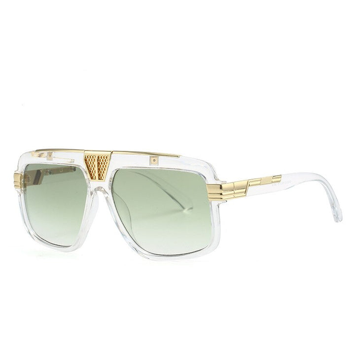 CCspace Men's Full Rim Large Square Tr 90 UV400 Sunglasses 56295 Sunglasses CCspace Sunglasses C7Clear