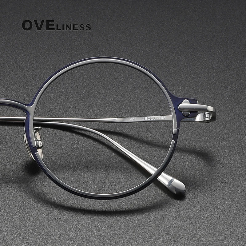 Oveliness Unisex Full Rim Round Titanium Eyeglasses 4920 Full Rim Oveliness