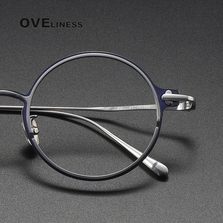 Oveliness Unisex Full Rim Round Titanium Eyeglasses 4920 Full Rim Oveliness