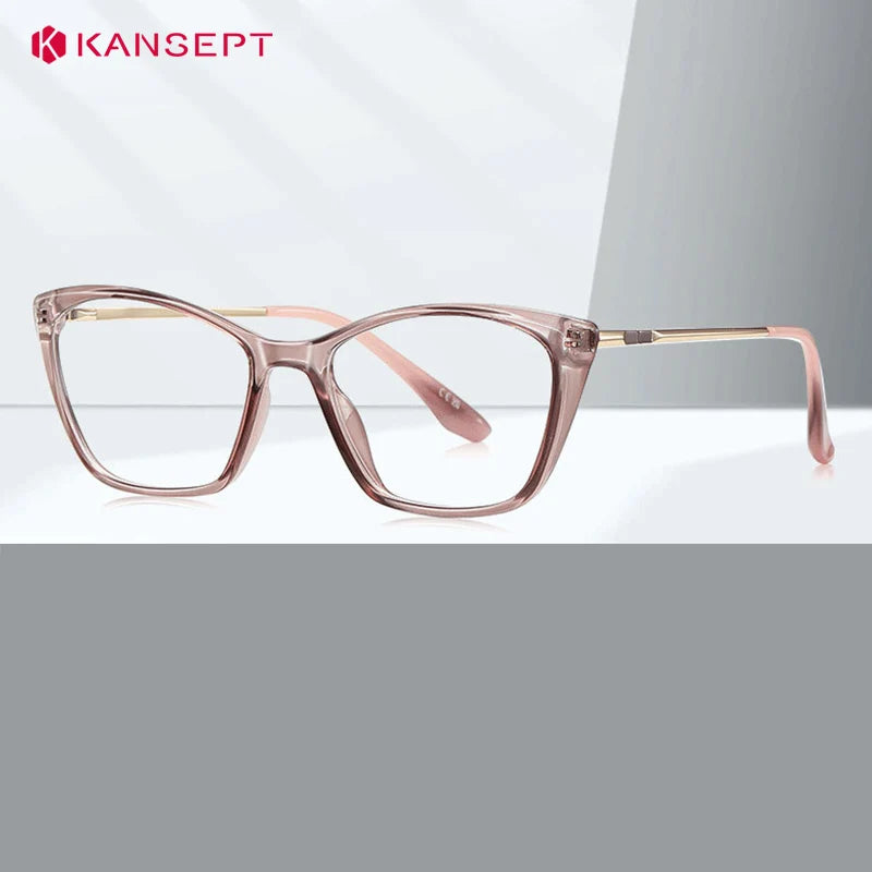 Kansept Women's Full Rim Square Tr 90 Alloy Reading Glasses 62208