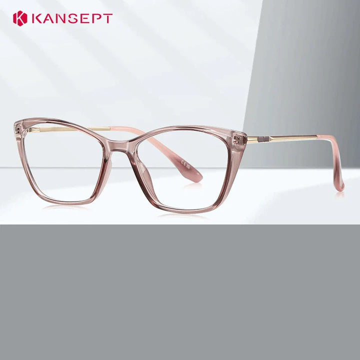Kansept Women's Full Rim Square Tr 90 Alloy Reading Glasses 62208