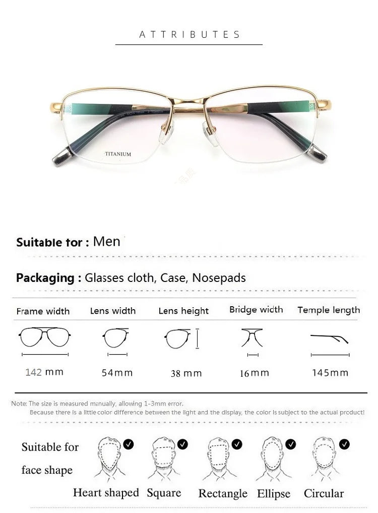 Aimee Unisex Semi Rim Square Titanium Eyeglasses 27007 Semi Rim Aimee