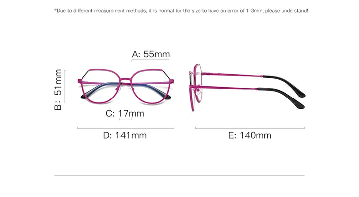 Vicky Women's Full Rim Polygon Alloy Reading Glasses 3034 Reading Glasses Vicky