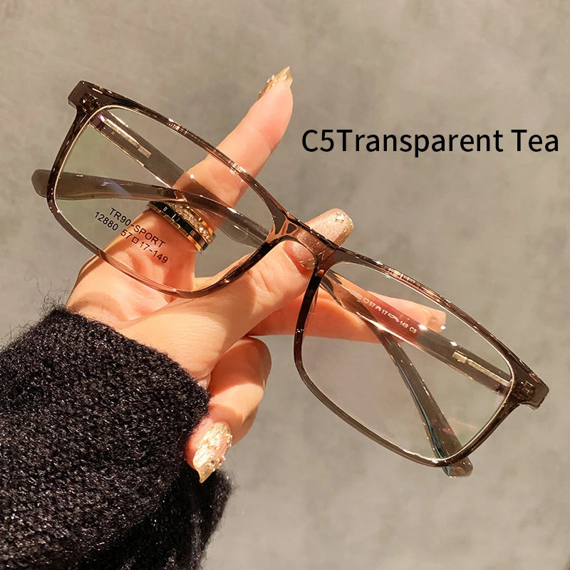 Xbora Unisex Full Rim Square Tr 90 Eyeglasses 12880