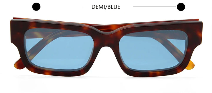 Esnbie Unisex Full Rim Square Thick Acetate Sunglasses 230121