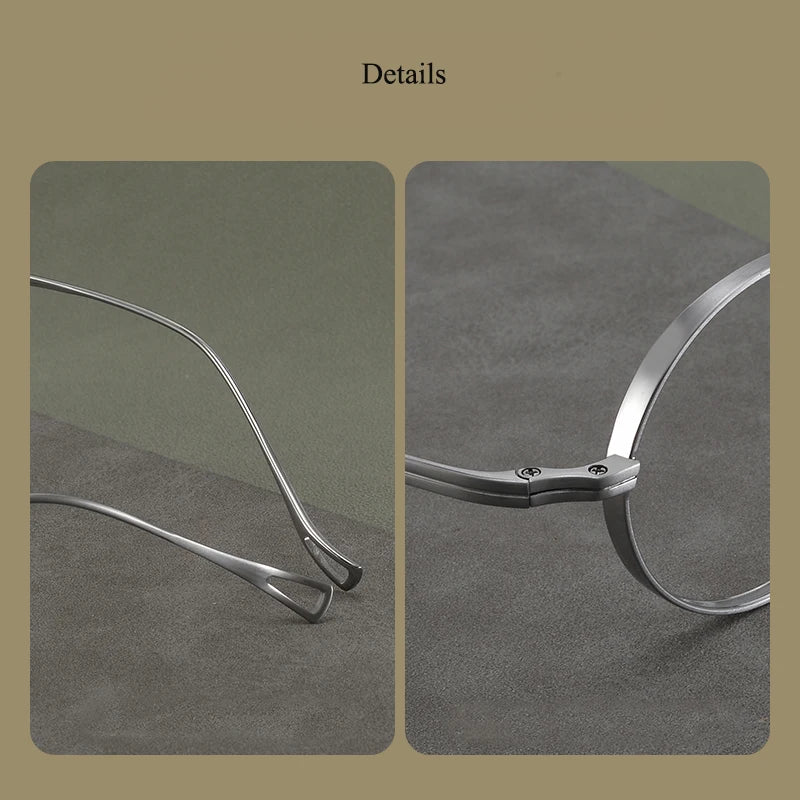 Bclear Unisex Full Rim Round Titanium Eyeglasses 1021 Full Rim Bclear