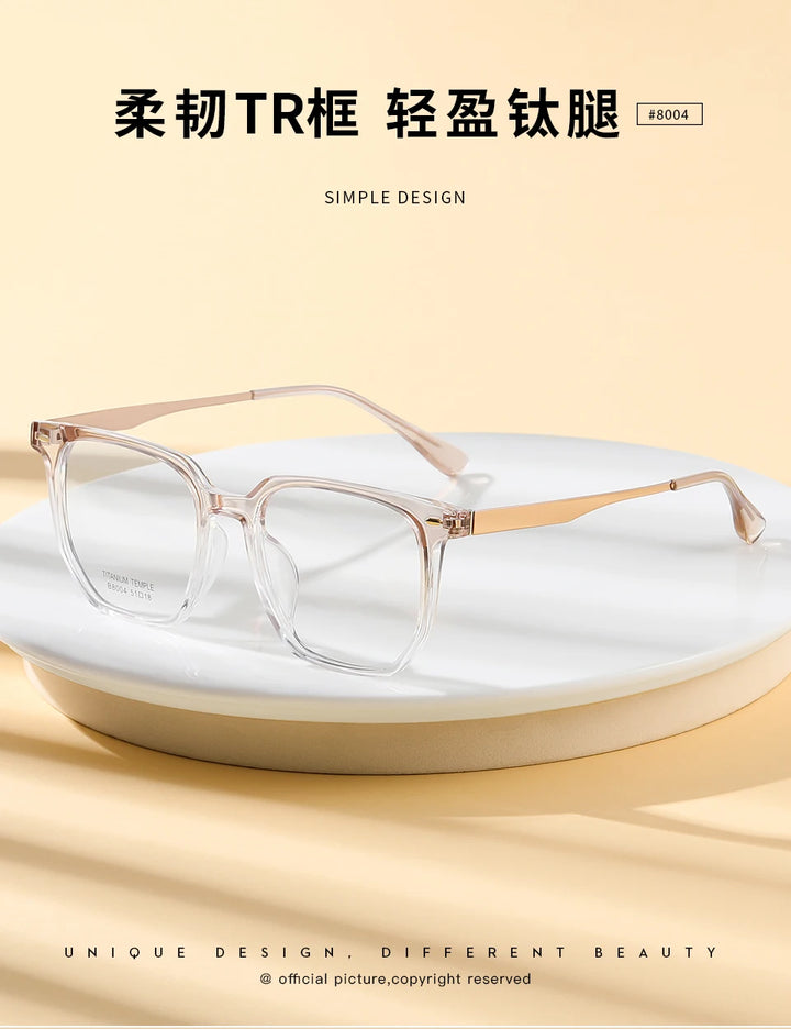 Reven Jate Unisex Full Rim Square Plastic Eyeglasses 8004 Full Rim Reven Jate