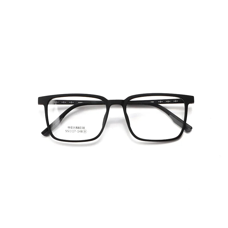 Xbora Unisex Full Rim Square Tr 90 Titanium Eyeglasses 88038