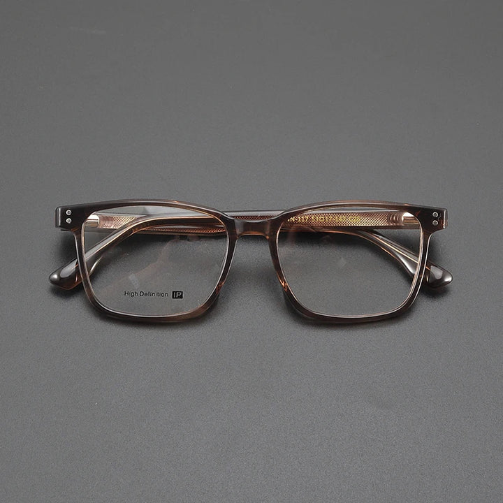 Nobler Unisex Full Rim Square Acetate Eyeglasses 74117 Full Rim Nobler