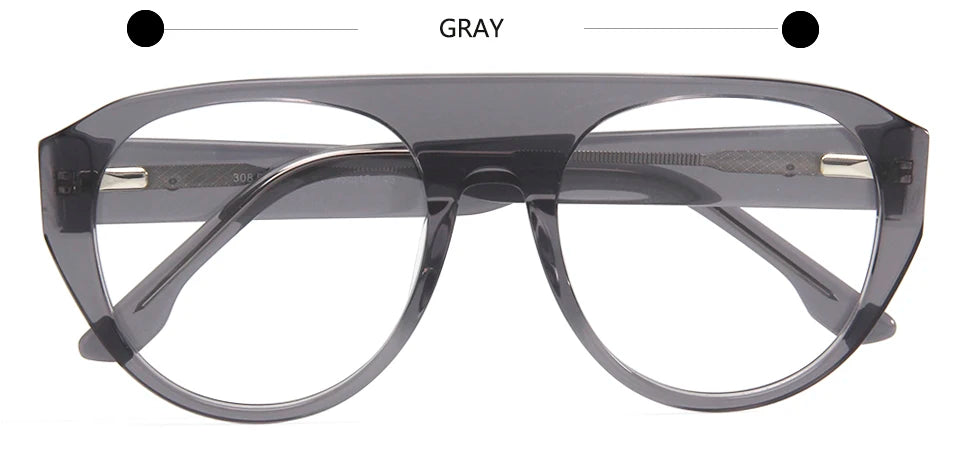 Esnbie Unisex Full Rim Oval Square Acetate Eyeglasses 30823