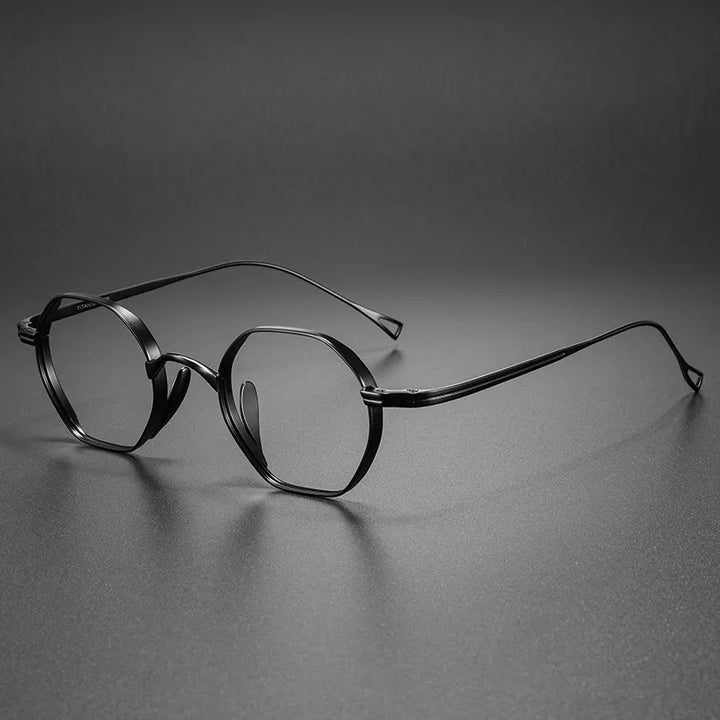 Kocolior Unisex Full Rim Small Polygon Titanium Hyperopic Reading Glasses K152 Reading Glasses Kocolior
