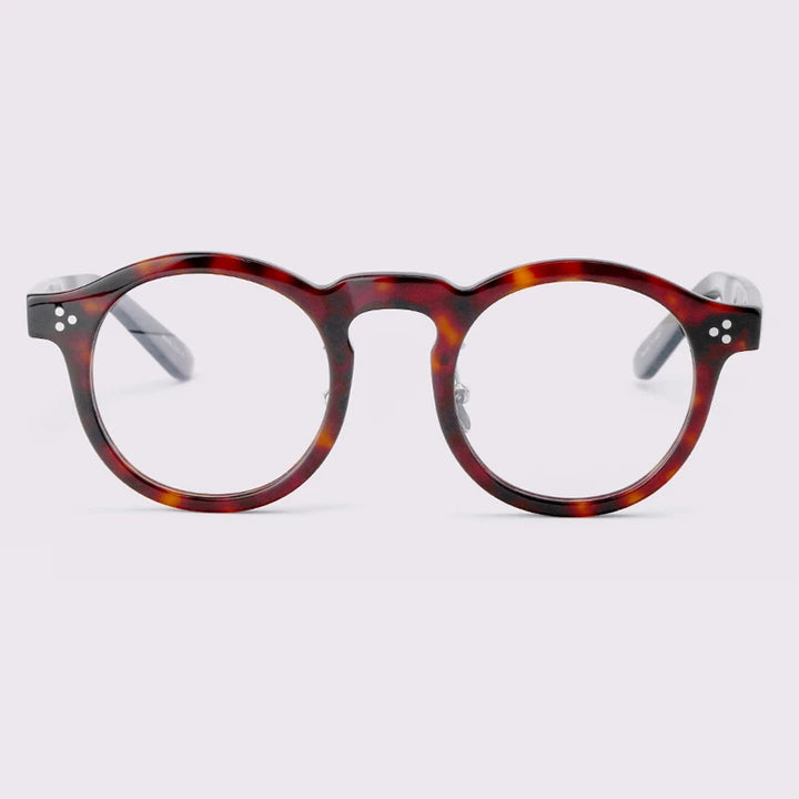 Black Mask Unisex Full Rim Acetate Round Eyeglasses 4526 Full Rim Black Mask